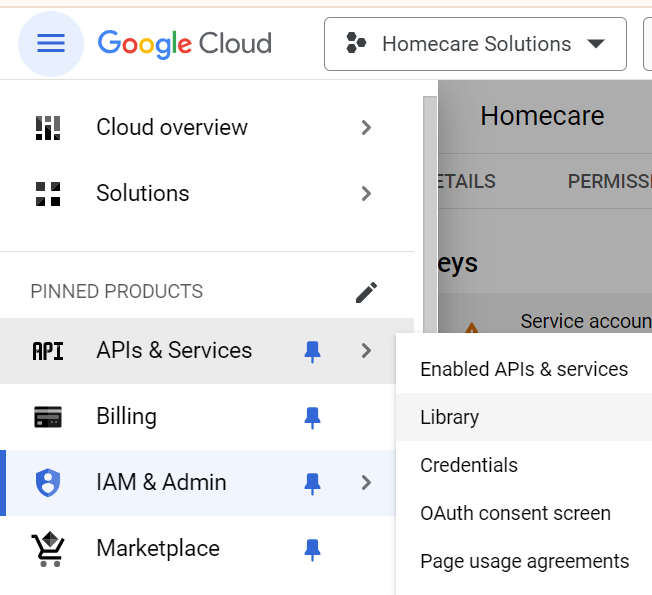 Enable
APIs & Services