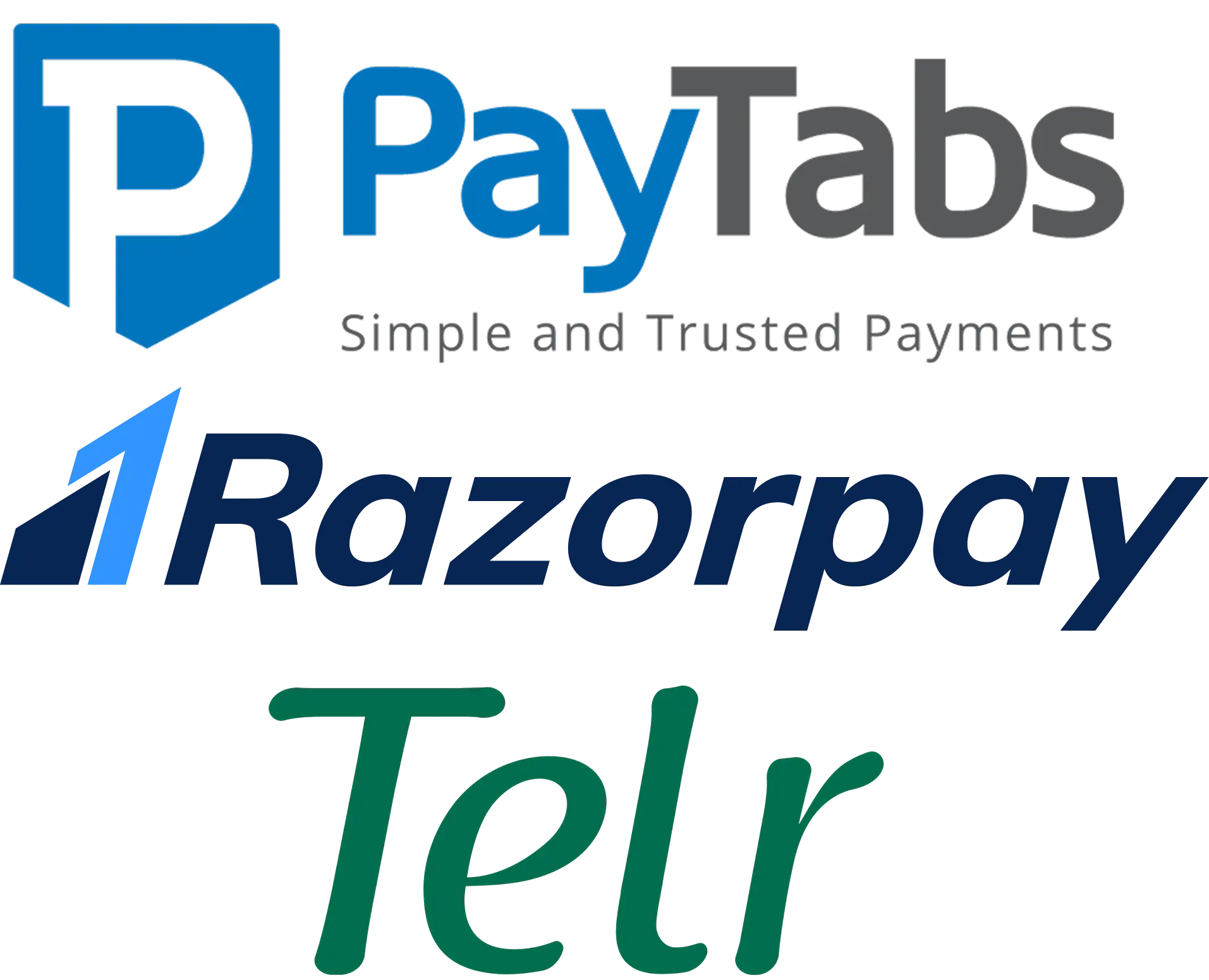 PayTabs, Telr & Razorpay