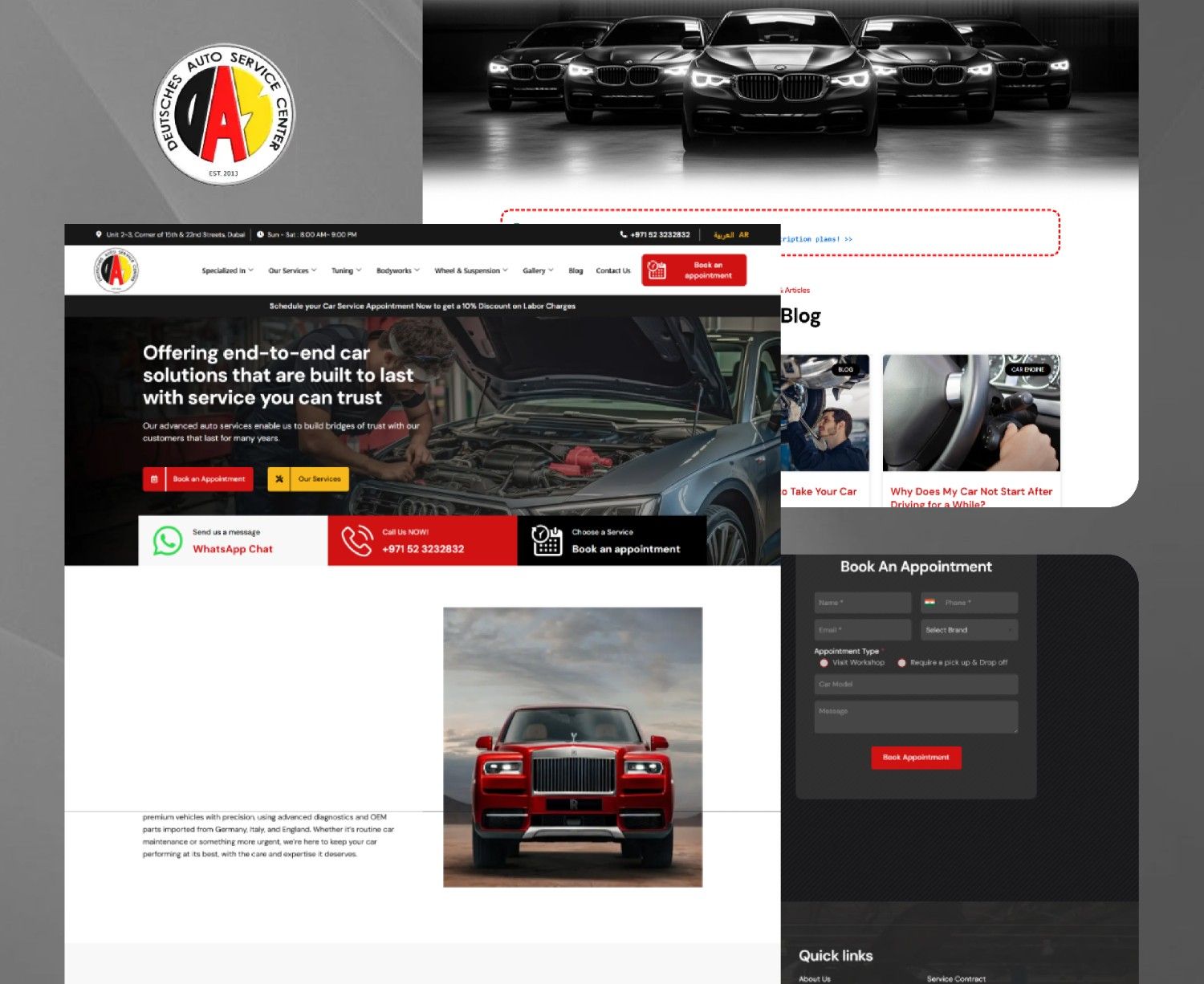 dascenter website portfolio
