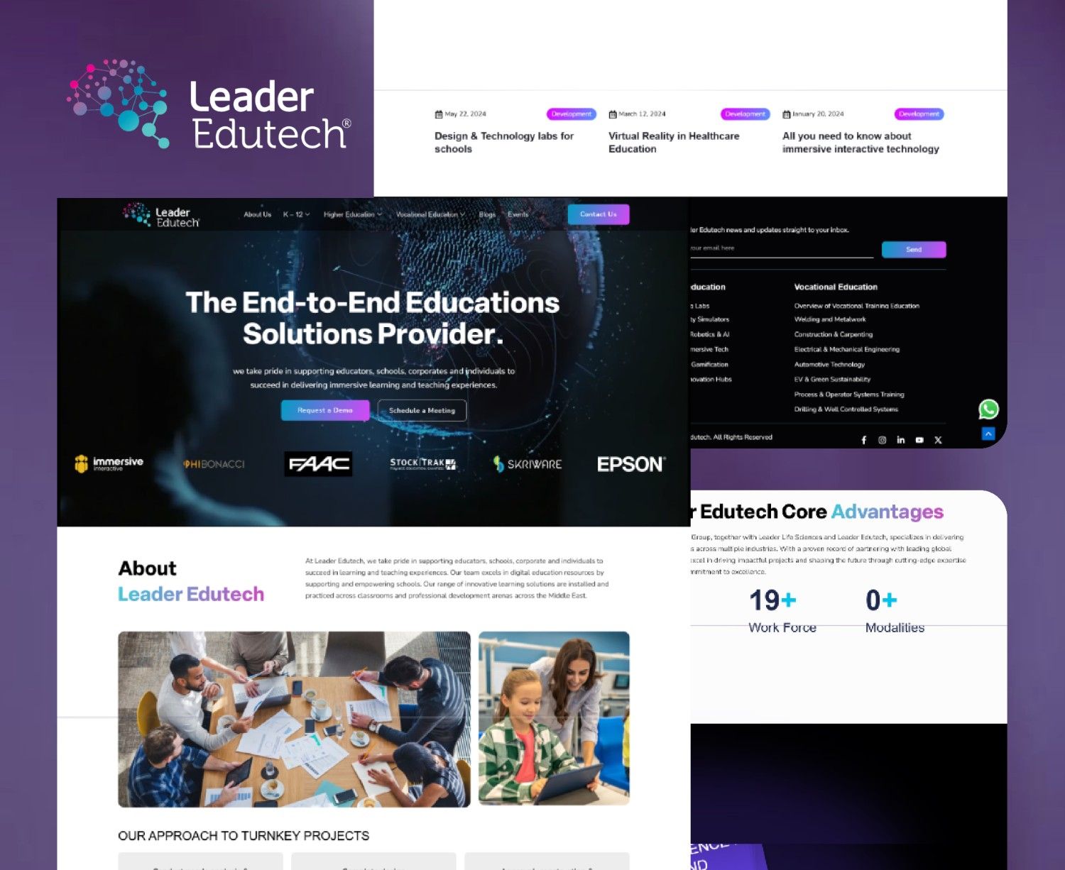 leaderedutech website portfolio